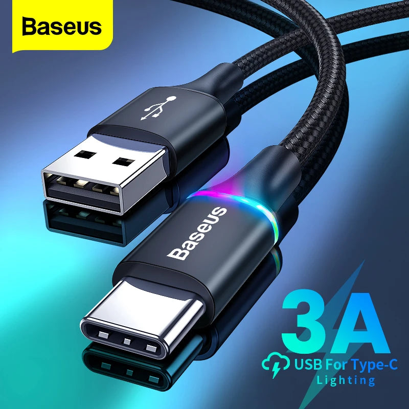 Cabo de carregamento Baseus USB/Tipe C, ultra resistente